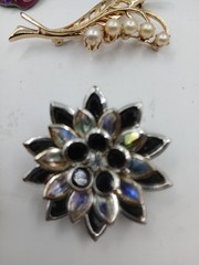 Vintage Lot Of Brooches. Golf Cart. Rhinestones. Colorful. Heart & Flowers