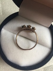 Rings Russian Soviet Silver 875 gold plated Glass vintage USSR