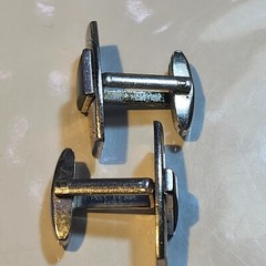 Foster Signed Vintage Cufflinks Modernist Silver and Black Lucite