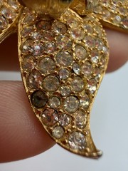 Vintage Brooch Marvella Clip Earrings Set Matching Encrusted Simulated Pearl