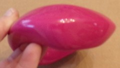 LARGE Vintage Lucite Acrylic Plastic Pink Bangle Bracelet Asymmetrical HEAVY