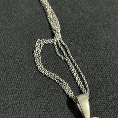 VTG ATI 925 Sterling Silver Chunky Scroll Cross Pendant & 15.5 in Necklace ~ 12g