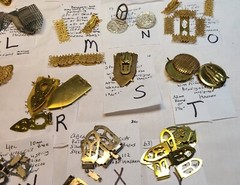 Vtg Fur Dress clips Mariam Haskell Findings Filigree some Signed perforated 128
