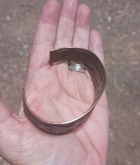Vintage Copper Buffalo Dancer Southwestern Cuff Bracelet
