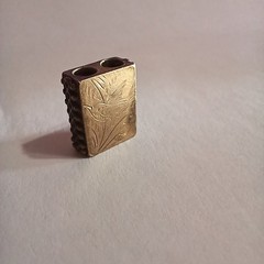 Victorian Charm For Slide Bracelet Necklace or Watch Chain Bird and Fern Motif