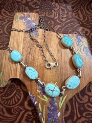 Vintage turquoise choker necklace