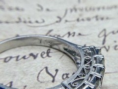Vintage Art Deco 1.03 CTW Carré Cut Diamond Ring Platinum PT900