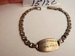 Vintage World War II-era Sterling Identification Bracelet 6 3/4″ Long