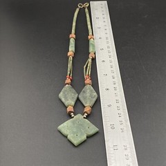 Beautifully Designed With Elegance And Fine Art Work Afghan Jade Unique Necklace
