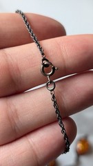 Vintage Dainty Baltic Amber Sterling Silver Y Drop Lavalier Pendant Necklace…