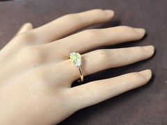 14k Yellow Gold Ring 1.01CT.Natural Fancy Intense Yellow Diamond Oval GIA CERT