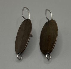 TOZ BAIKIN Women’s Earrings Pierced Copper Sterling Silver Artisan 1.5”