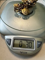 Vintage Gold Tone Nautical Charm Bracelet Sea Life Fish Shell Seahorse Starfish