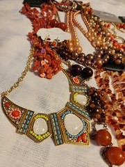 Orange Colored Costume Jewelry Lot