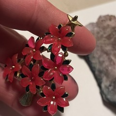 Vintage Unique Signed Lia Poinsettia Christmas Tree-pinkish Red 🌺 Flowers