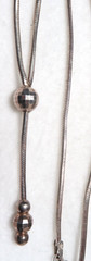 VINTAGE STUNNING STERLING SILVER LARIAT NECKLACE ~ 925 ~ MADE IN ITALY~ MILOR