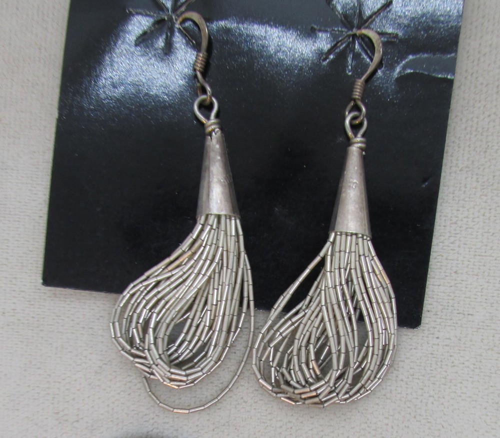VINTAGE SOUTHWEST N A LIQUID SILVER EARRINGS