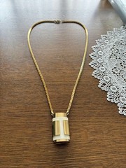 LANVIN PARIS Vintage Necklace Pendant Gold From Japan
