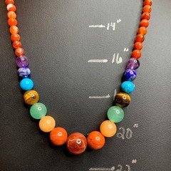 Seven Chakra Gemstone Necklace | Natural Stone Energy Jewelry