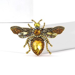 Fashionable Rhinestone Bee Brooch for Women Insect Brooch Dress Suit Pin Acce…