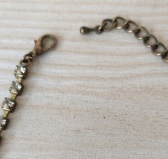 Vintage Multi-Color Rhinestone Statement Necklace, 18″
