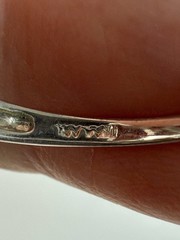 Vintage Red Stone & Marcasite Ring, Silver, Size 8 Cascade Vine Design