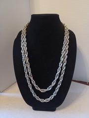 Vendome vintage silver tone chain long necklace. Measures 56 in. Excellent shape