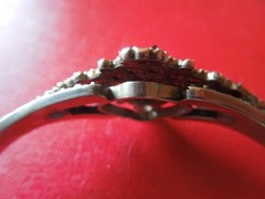 J7294 ANTIQUE BOHEMIAN TOMBAK GARNET CUFF BRACELET SEE DESCRIPTION