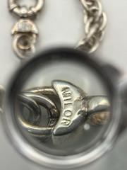 Milor Italy sterling silver rolo chain link bracelet