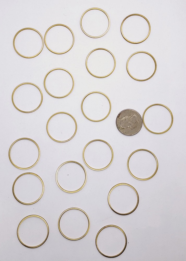 Closeout – 20pcs raw brass 27mm solid ring L703
