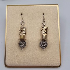 Brighton Necklace Earring Set Gold/Sliver Tone Pendant Boho Chic Happiness