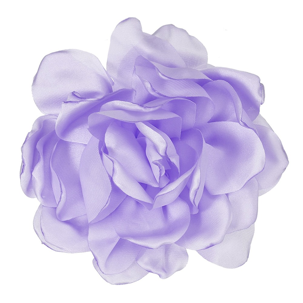 4.7 inch Silk Satin Flower Brooch Pin Large Peony Floral Lapel Pin Lavender