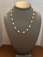 Vintage Statement Good Quality Freshwater Faux Pearl Necklace 17″