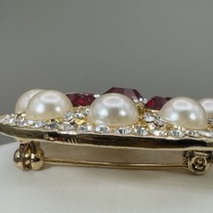 Vintage Monet Gold Tone Burst Brooch pin signed Monet approx 1.5 inches