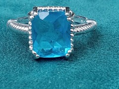 Sterling Silver London Blue Topaz Ring – Size 8.75