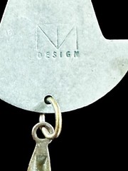 Thomas Mann Design Artisan Signed Techno-Romantic Dangle Earrings Vintage 1980’s