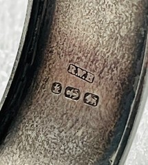 Antique English Victorian Sterling Silver Buckle Bangle Bracelet RWH 925/1000