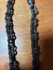 Antique Victorian Mourning Vulcanite Chunky 20″ Cable Chain Necklace