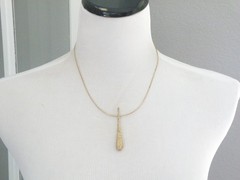 Dallas Prince Gold on Sterling Silver Modernist Marcasite Pendant Necklace