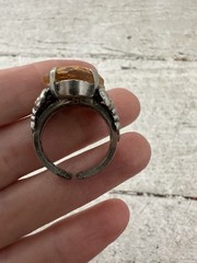 Vintage West German Adjustable Scroll Work Ring