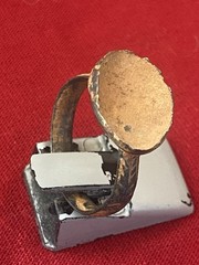 Lot of 2 RARE Ancient Greek Bronze Ring–Intaglio or Decorative Design-Circa 52