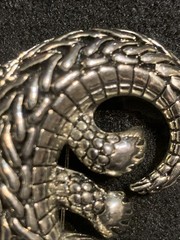 Vintage Silver Alligator Crocodile Brooch Pin Endangered Species Silver Tone