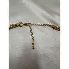 Limited Production JBK Camrose & Kross Pearl Crystal Gold Tone Link Necklace
