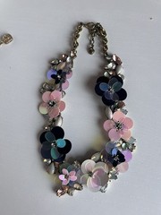 BaubleBar Statement Bib Collar Wildflower Necklace Sequins Jcrew Style H4