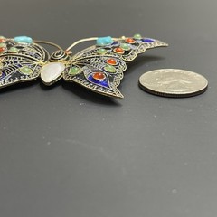 Metropolitan Museum Art Butterfly Cleo Brooch Sterling Silver 3.25″ MMA 1992