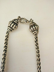Vintage Elegant Silver Plated Metal Statement Necklace with 3 Unique Pendants