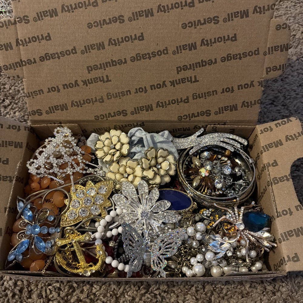 Vintage to Now Jewelry Lot, ALL WEARABLE Untested. No Broken. Box A2