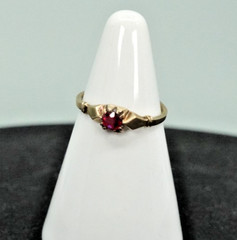 Vintage Dainty 10k Ruby Ring Sz 5.25