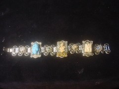Jinn wishing genie blue Tara good luck talisman lucky charm bracelet Asian c1960
