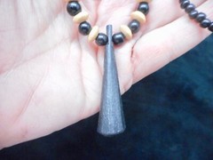 Vintage 1980’s Black Wooden Tribal Casual Necklace